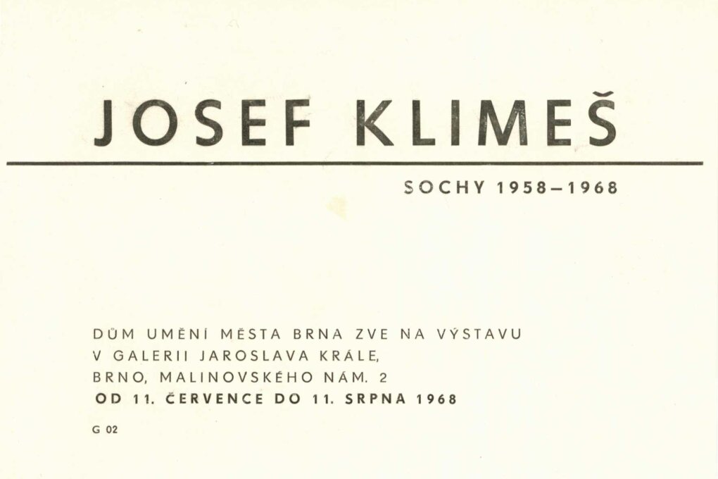 Josef Klimeš – sochy 1958 až 1968